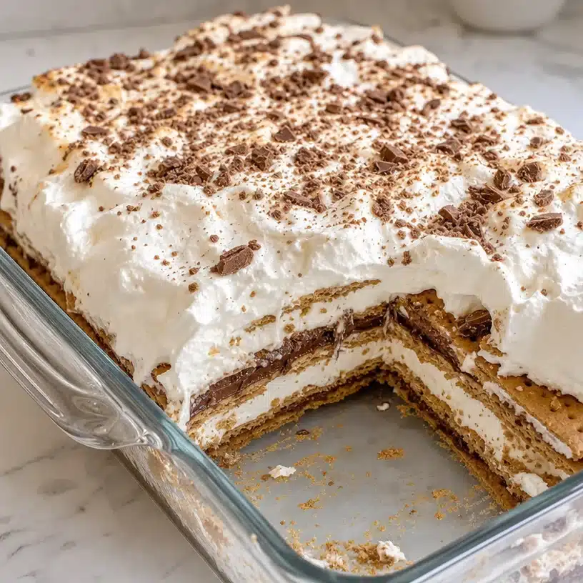 Delight in Layers: No Bake S'mores Cake Recipe 4 No Bake S'mores Cake