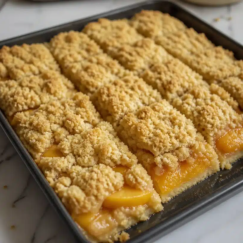 Peach Crumble Bars