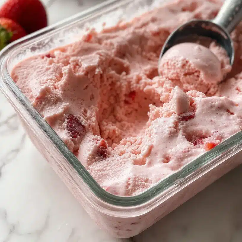 Simple Strawberry Ice Cream