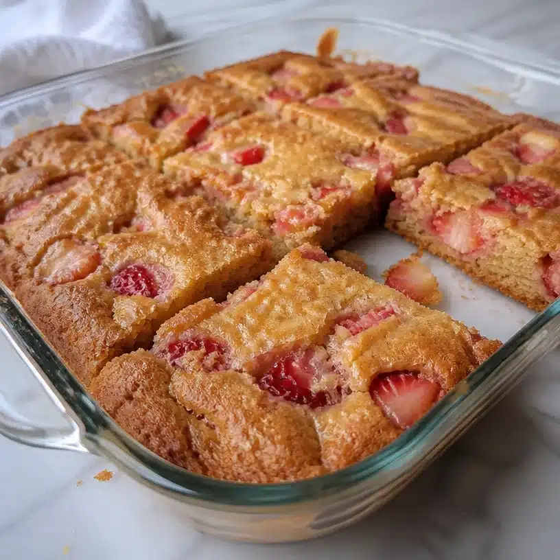 Strawberry Lemon Blondies