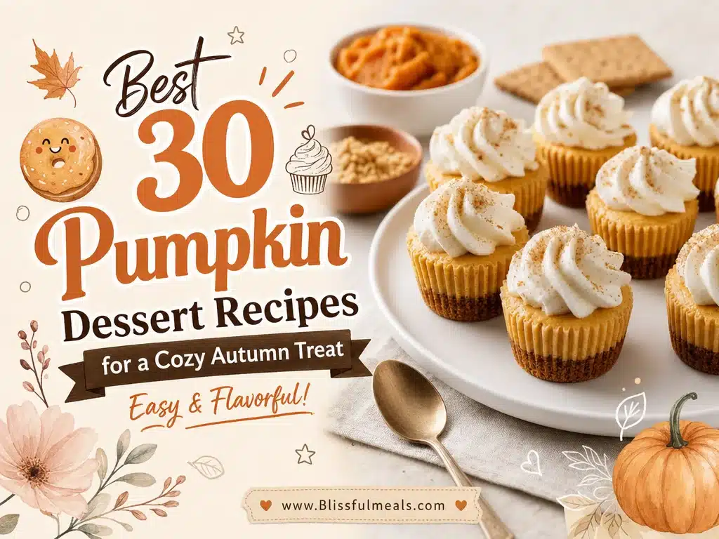 Best 30 Pumpkin Dessert Recipes for a Cozy Autumn Treat 1 Delicious pumpkin dessert recipes for autumn treats and cozy gatherings